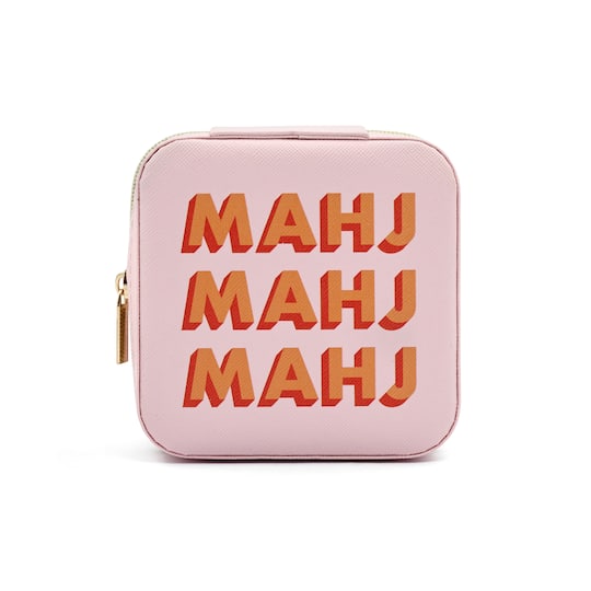 4" Pink Mahjong Jewelry Box by Fab Finds